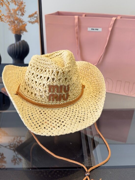 Miu Miu Accessories - 🌟MIU MIU🌟 summer straw hat